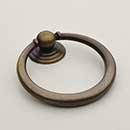 Horton Brasses [RP-6-A] Solid Brass Drawer Ring Pull - Round - Antique Finish - 1 7/8" Dia.