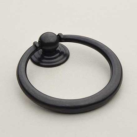 Horton Brasses [RP-6-DA] Solid Brass Drawer Ring Pull - Round - Oil Rubbed Bronze Finish - 1 7/8" Dia.