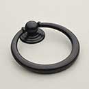 Horton Brasses [RP-6-DA] Solid Brass Drawer Ring Pull - Round - Oil Rubbed Bronze Finish - 1 7/8" Dia.