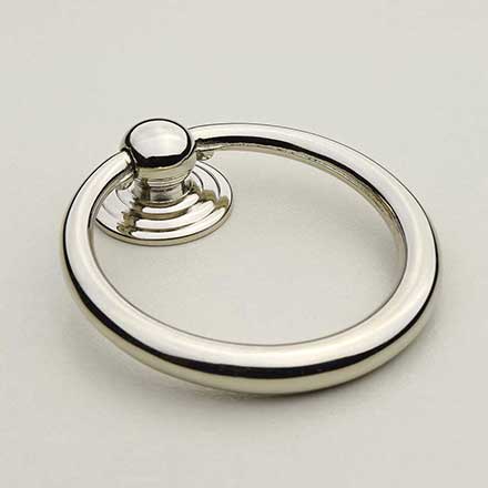 Horton Brasses [RP-6-PN] Solid Brass Drawer Ring Pull - Round - Polished Nickel Finish - 1 7/8" Dia.