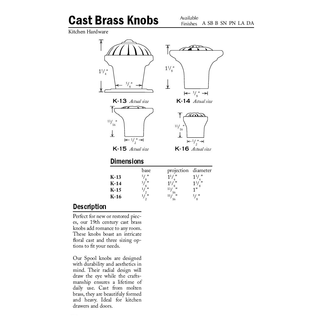 Horton Brasses [K-13] Cabinet Knob