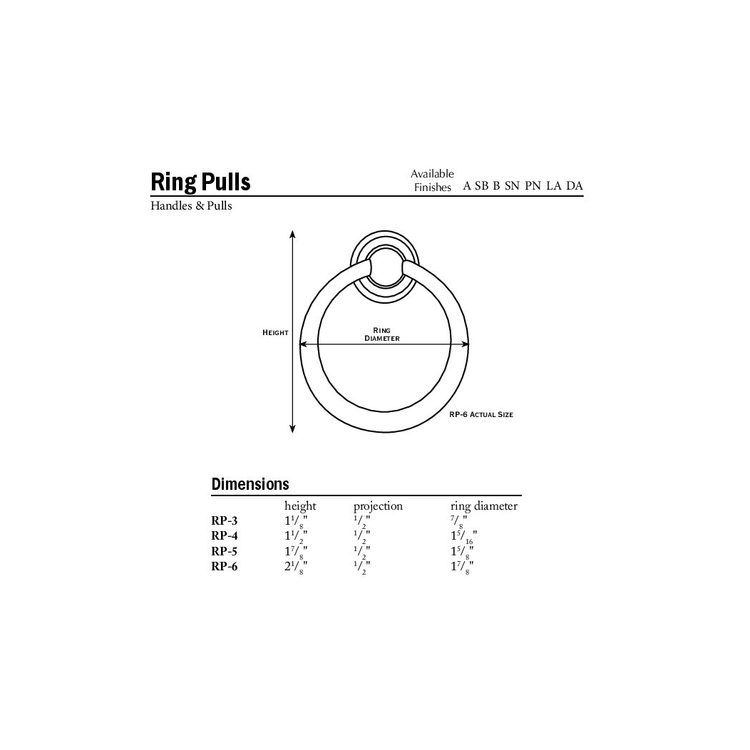 Horton Brasses RP-4 Ring Pull Horton Brasses RP-4 Ring Pull