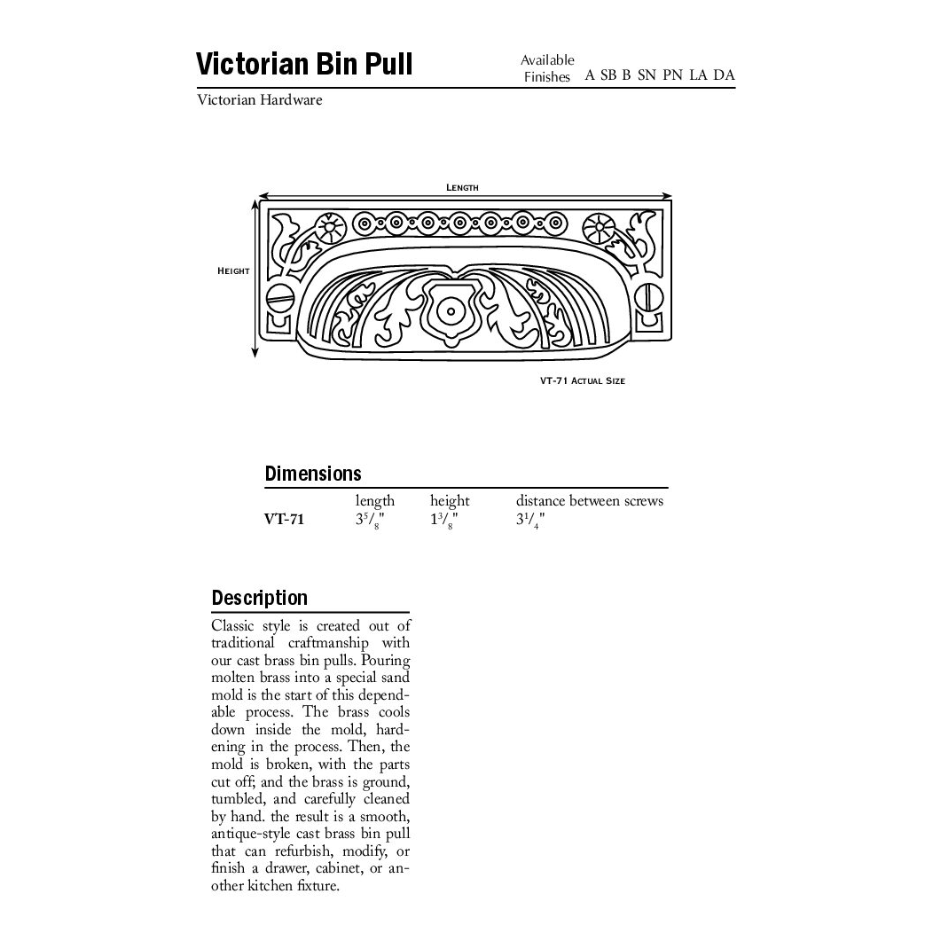 Horton Brasses VT-71 Cup Pull Horton Brasses VT-71 Cup Pull