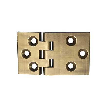 Horton Brasses [H-500-LA] Solid Brass Drop Leaf Table Hinge - Light Antique Finish - Pair - 2 1/8" L x 1 1/4" W