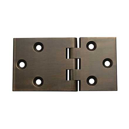 Horton Brasses [H-510-A] Solid Brass Drop Leaf Table Hinge - Antique Finish - Pair - 2 7/8" L x 1 1/2" W