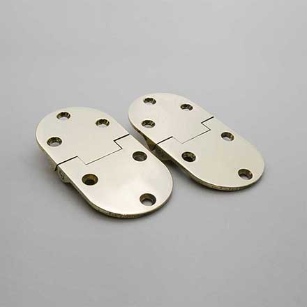 Horton Brasses [H-65-B] Solid Brass Butler Tray Table Hinge - Polished Brass Unlacquered Finish - Pair - 2 7/8" L x 1 1/2" W