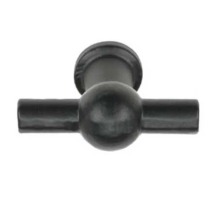 Iron Valley [T-82-706-M4] Cast Iron Cabinet Knob - T-Pull - Flat Black Finish - 1 3/4&quot; L