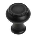 Iron Valley [T-81-311] Cast Iron Cabinet Knob - Tall Edge - Flat Black Finish - 1 1/8&quot; Dia.