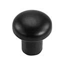 Iron Valley [T-80-300] Cast Iron Cabinet Knob - Mushroom - Flat Black Finish - 1 1/4" Dia.