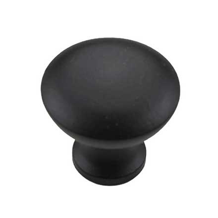 Iron Valley [T-81-309] Cast Iron Cabinet Knob - Dome - Flat Black Finish - 1 1/8&quot; Dia.