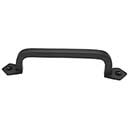 Iron Valley [T-81-101-6] Cast Iron Cabinet Pull Handle - Square - Oversized - Flat Black Finish - 5 1/4" C/C - 6" L