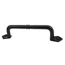 Iron Valley [T-81-105-6] Cast Iron Cabinet Pull Handle - Ripple - Oversized - Flat Black Finish - 5 1/4" C/C - 6" L