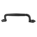 Iron Valley [T-81-107-6] Cast Iron Cabinet Pull Handle - Round - Oversized - Flat Black Finish - 5 1/4&quot; C/C - 6&quot; L