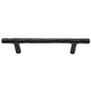 Iron Valley [T-81-121-7] Cast Iron Cabinet Pull Handle - Textured Bar - Oversized - Flat Black Finish - 7&quot; C/C - 9 3/4&quot; L