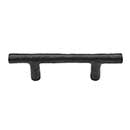 Iron Valley [T-81-121-3] Cast Iron Cabinet Pull Handle - Textured Bar - Standard Size - Flat Black Finish - 3" C/C - 5 3/8" L