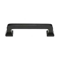 Iron Valley [IR-83-104] Cast Iron Cabinet Pull Handle - Contemporary - Standard Size - Flat Black Finish - 4&quot; C/C - 4 11/16&quot; L
