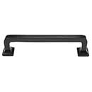Iron Valley [IR-83-106] Cast Iron Cabinet Pull Handle - Contemporary - Oversized - Flat Black Finish - 6&quot; C/C - 6 3/4&quot; L