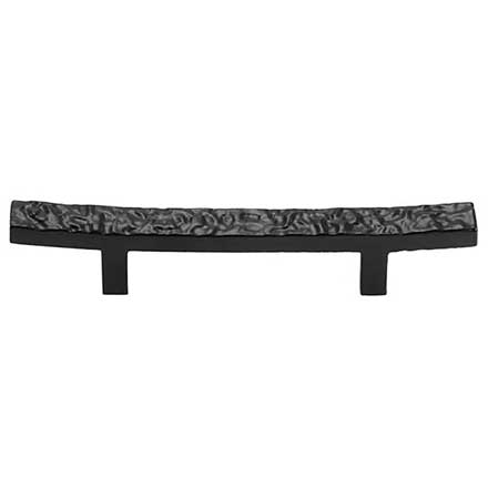 Iron Valley [T-80-100-4] Cast Iron Cabinet Pull Handle - Textured Arch - Standard Size - Flat Black Finish - 4&quot; C/C - 7&quot; L