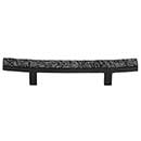 Iron Valley [T-80-100-4] Cast Iron Cabinet Pull Handle - Textured Arch - Standard Size - Flat Black Finish - 4&quot; C/C - 7&quot; L