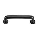Iron Valley [T-80-110-4] Cast Iron Cabinet Pull Handle - Flared Base - Standard Size - Flat Black Finish - 4&quot; C/C - 4 7/8&quot; L