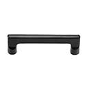 Iron Valley [T-80-114-4] Cast Iron Cabinet Pull Handle - Flared Flat Bar - Standard Size - Flat Black Finish - 4" C/C - 4 5/8" L