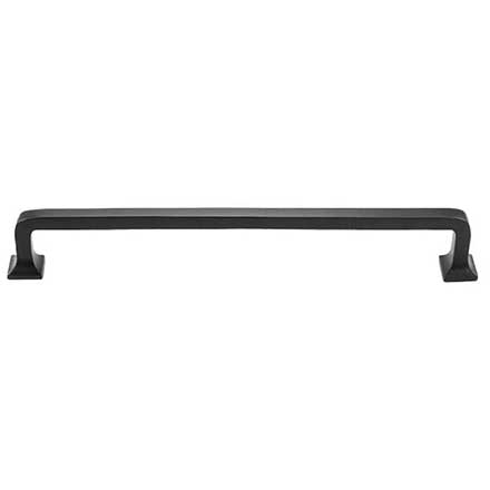 Iron Valley [T-80-126-12] Cast Iron Cabinet Pull Handle - Contemporary - Oversized - Flat Black Finish - 12&quot; C/C - 13&quot; L 