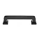 Iron Valley [T-80-126-4] Cast Iron Cabinet Pull Handle - Contemporary - Standard Size - Flat Black Finish - 4&quot; C/C - 4 11/16&quot; L