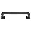 Iron Valley [T-80-126-6] Cast Iron Cabinet Pull Handle - Contemporary - Oversized - Flat Black Finish - 6" C/C - 6 3/4" L