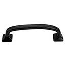 Iron Valley [T-81-131-3] Cast Iron Cabinet Pull Handle - Modern Texture - Standard Size - Flat Black Finish - 3" C/C - 3 3/4" L