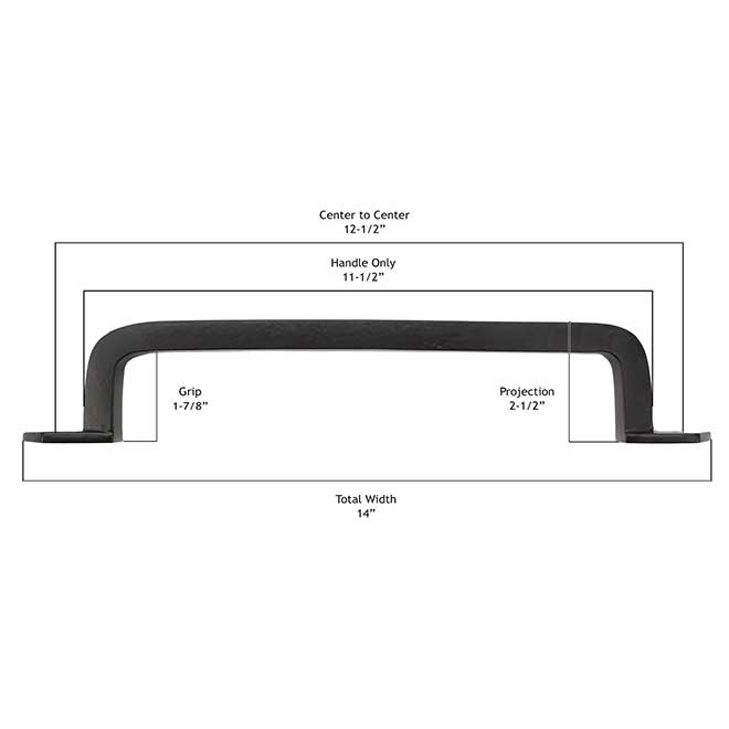 Iron Valley [T-81-101-14] Cast Iron Gate Pull Handle