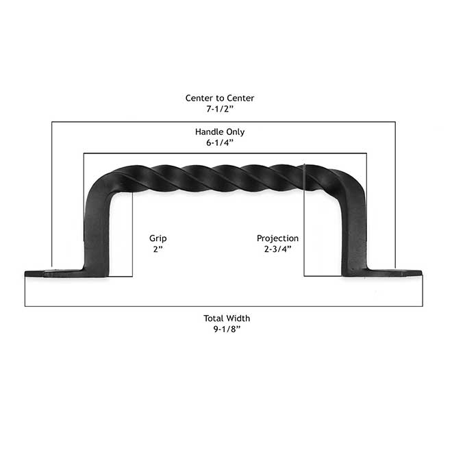 Iron Valley [IR-110] Cast Iron Gate Pull Handle