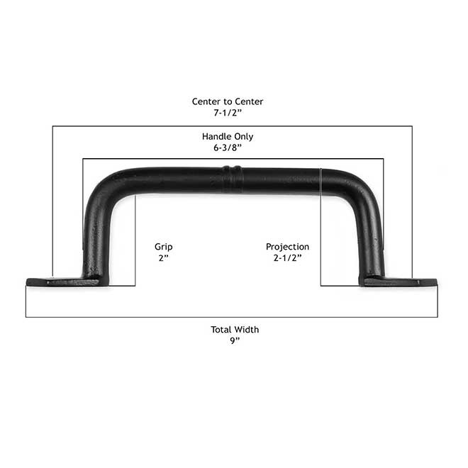 Iron Valley [T-81-105-9] Cast Iron Gate Pull Handle