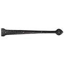 Iron Valley [T-81-543-20] Cast Iron Door Strap Hinge Front - Spear End - Flat Black Finish - 3 1/4" W x 20" L