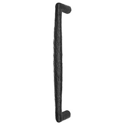 Iron Valley [T-81-117-12] Cast Iron Door Pull Handle - Textured Bar - Flat Black FInish - 11 1/2&quot; C/C - 12 1/2&quot; L