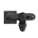 Iron Valley [T-81-523] Cast Iron Gate Drop Bar Flip Latch - 2 Piece - Flat Black Finish - 5" L