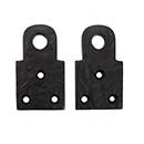 Iron Valley [T-81-527] Cast Iron Gate Mortise Lock Plates - 2 Piece - Flat Black Finish