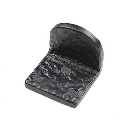 Iron Valley [T-81-529] Cast Iron Gate Stop - L Shape - Flat Black Finish - 1 3/4" Projection