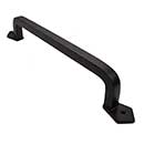 Iron Valley [T-81-101-14] Cast Iron Gate Pull Handle - Square Bar - Flat Black Finish - 14" L