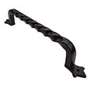 Iron Valley [T-81-103-14] Cast Iron Gate Pull Handle - Twist - Flat Black Finish - 14" L