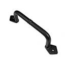 Iron Valley [T-81-105-9] Cast Iron Gate Pull Handle - Ripple - Flat Black Finish - 9 1/8&quot; L