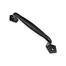 Iron Valley [T-81-107-9] Cast Iron Gate Pull Handle - Round - Flat Black Finish - 9 1/8" L