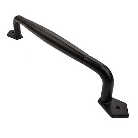 Iron Valley [T-81-107-14] Cast Iron Gate Pull Handle - Round - Flat Black Finish - 14&quot; L