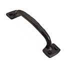 Iron Valley [T-81-115] Cast Iron Gate Pull Handle - Grab - Flat Black Finish - 5 5/8&quot; L