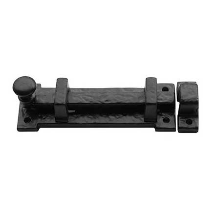 Iron Valley [T-81-537] Cast Iron Gate Surface Slide Bolt - Flat Black Finish - 1 1/2&quot; W x 4&quot; L