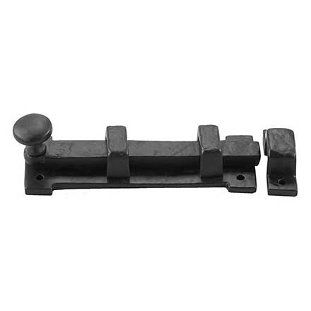 Iron Valley [T-81-539] Cast Iron Gate Surface Slide Bolt - Flat Black Finish - 3/4&quot; W x 5&quot; L