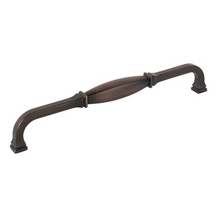 Jeffrey Alexander [278-18DBAC] Die Cast Zinc Appliance/Door Pull Handle - Audrey Series - Brushed Oil Rubbed Bronze Finish - 18&quot; C/C - 18 3/4&quot; L