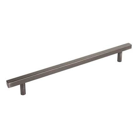 Jeffrey Alexander [845-12BNBDL] Die Cast Zinc Appliance/Door Pull Handle - Dominique Series - Brushed Pewter Finish - 12&quot; C/C - 15&quot; L