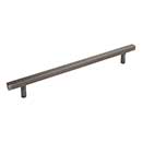 Jeffrey Alexander [845-12BNBDL] Die Cast Zinc Appliance/Door Pull Handle - Dominique Series - Brushed Pewter Finish - 12&quot; C/C - 15&quot; L