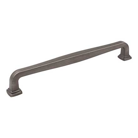 Jeffrey Alexander [782-12BNBDL] Die Cast Zinc Appliance/Door Pull Handle - Fontana Series - Brushed Pewter Finish - 12&quot; C/C - 13 1/8&quot; L