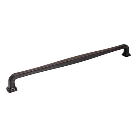 Jeffrey Alexander [782-18DBAC] Die Cast Zinc Appliance/Door Pull Handle - Fontana Series - Brushed Oil Rubbed Bronze Finish - 18" C/C - 19 1/8" L